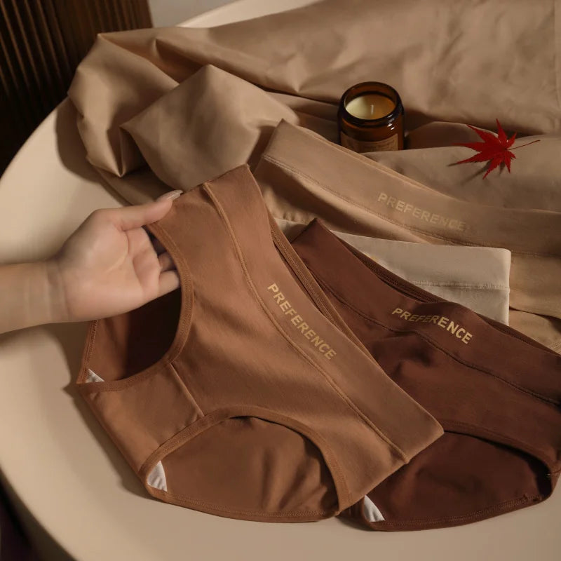 Conjunto de 3 peças de calcinhas femininas sem costura da moda, esportivas, macias, roupa íntima feminina, tamanho grande, sexy, algodão puro, íntima feminina
