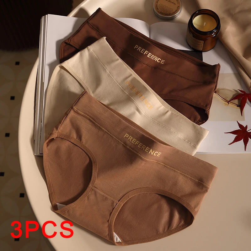 Conjunto de 3 peças de calcinhas femininas sem costura da moda, esportivas, macias, roupa íntima feminina, tamanho grande, sexy, algodão puro, íntima feminina