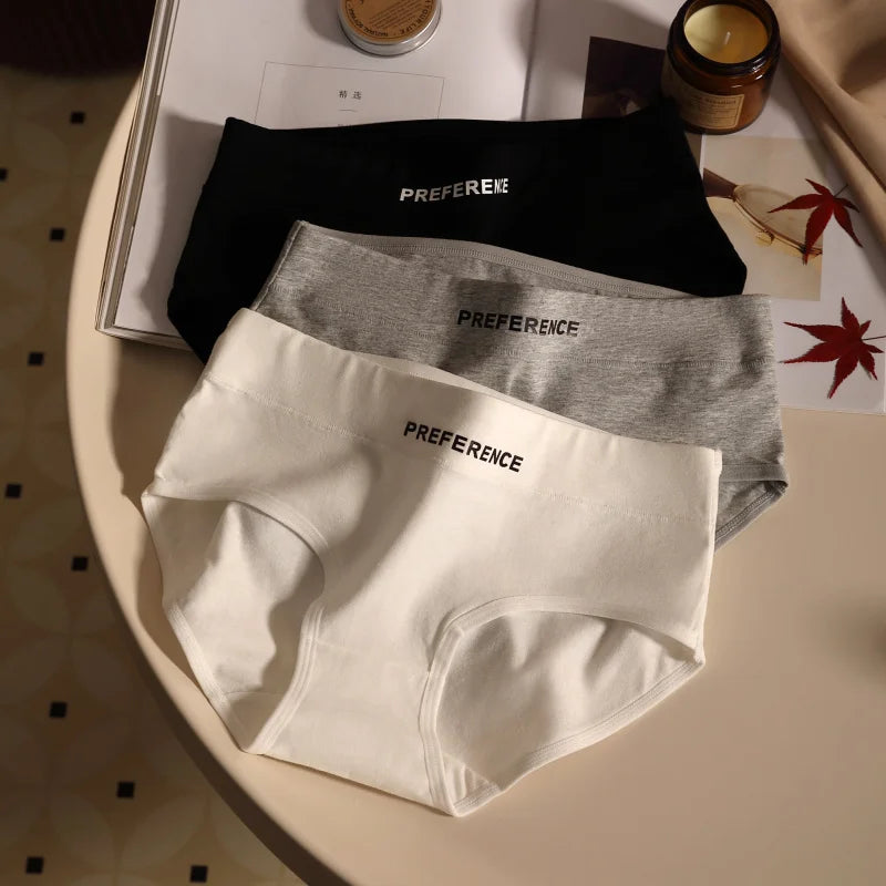 Conjunto de 3 peças de calcinhas femininas sem costura da moda, esportivas, macias, roupa íntima feminina, tamanho grande, sexy, algodão puro, íntima feminina