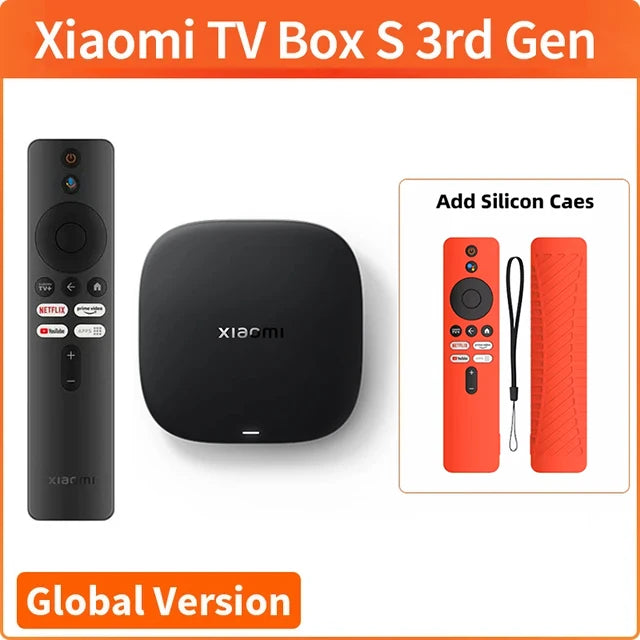 Versão global Xiaomi TV Box S 3ª geração 4K Ultra HD Bluetooth 5.2 Wifi6 32 GB ROM Google TV Google Assistant Smart Media Player