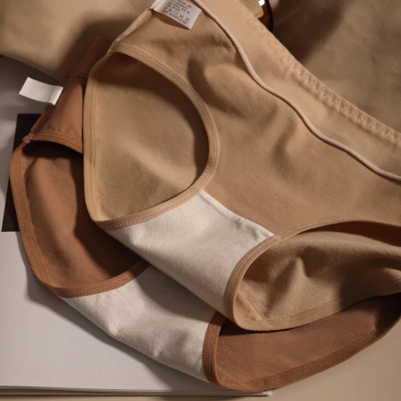 Conjunto de 3 peças de calcinhas femininas sem costura da moda, esportivas, macias, roupa íntima feminina, tamanho grande, sexy, algodão puro, íntima feminina