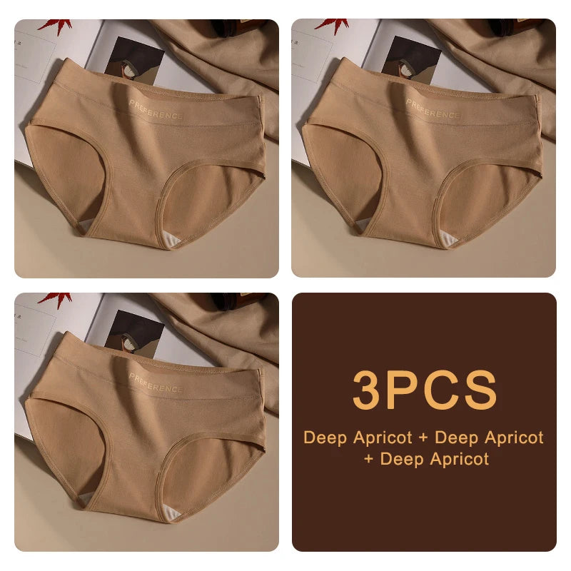 Conjunto de 3 peças de calcinhas femininas sem costura da moda, esportivas, macias, roupa íntima feminina, tamanho grande, sexy, algodão puro, íntima feminina