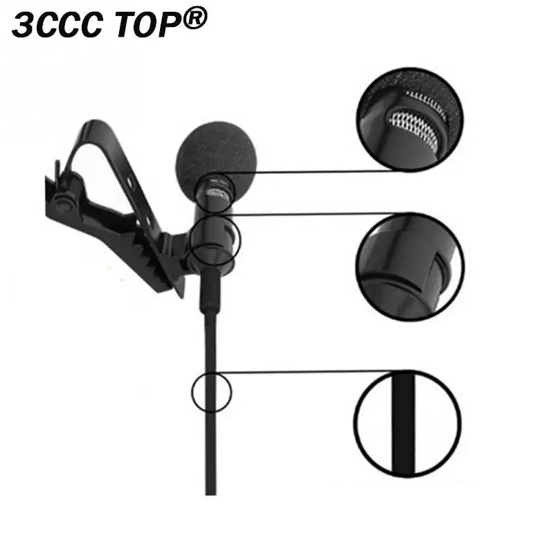 1 peça 3M Professionals Microfone de áudio automotivo com clipe de 3,5 mm e plugue de microfone estéreo com fio mini microfone externo para rádio DVD automotivo