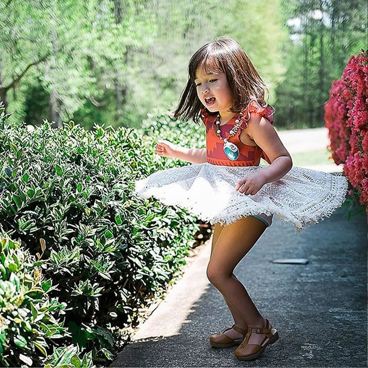 Fantasia infantil para bebês meninas Moana Polinésia Princesa Fantasia Irmã Combinando Renda Patchwork Semana do Livro Fantasia Vestido de Verão