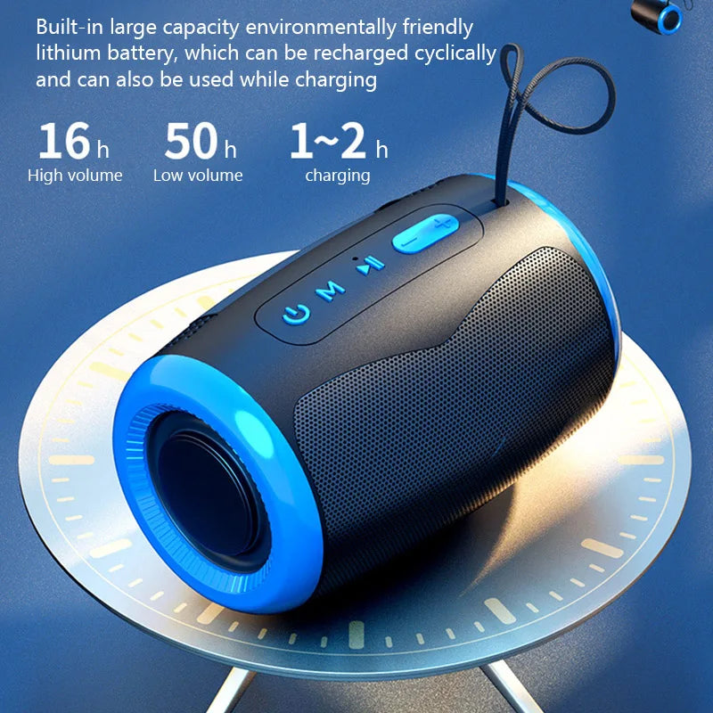 # TSN-1 Alto-falante portátil sem fio Bluetooth com modos FM/SD/USB/Aux estéreo 5.3 à prova d'água para som de alta fidelidade ao ar livre