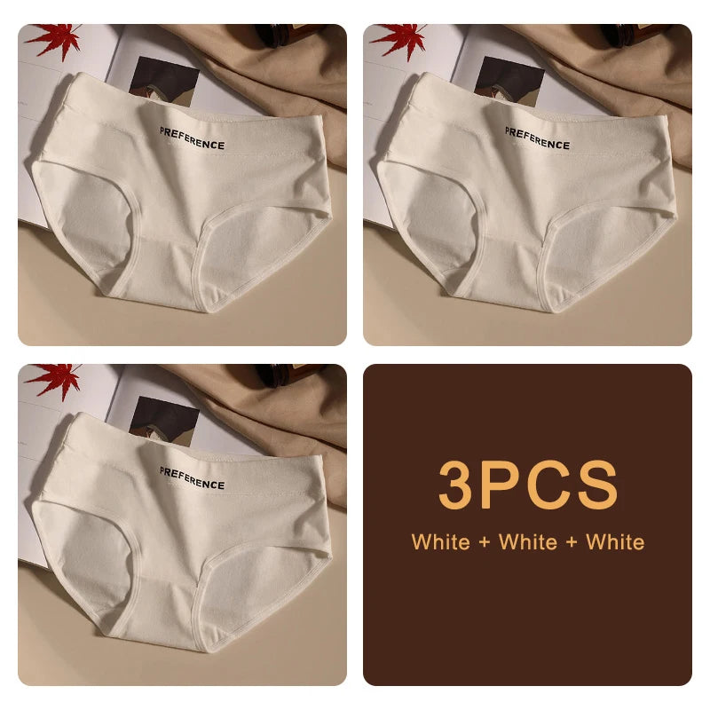 Conjunto de 3 peças de calcinhas femininas sem costura da moda, esportivas, macias, roupa íntima feminina, tamanho grande, sexy, algodão puro, íntima feminina