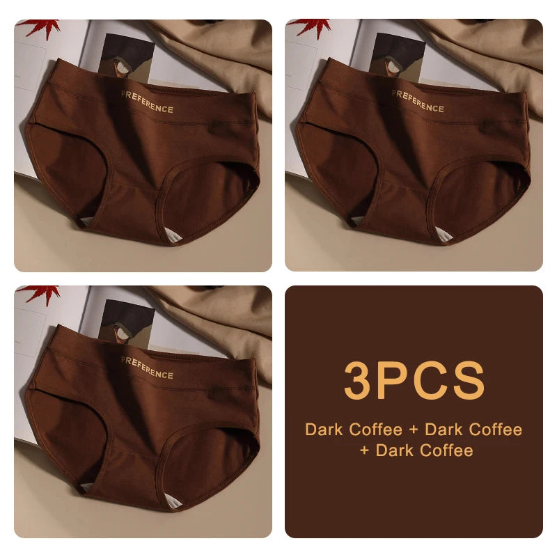Conjunto de 3 peças de calcinhas femininas sem costura da moda, esportivas, macias, roupa íntima feminina, tamanho grande, sexy, algodão puro, íntima feminina