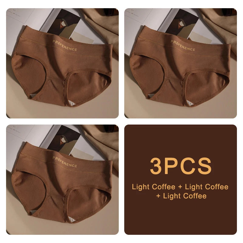 Conjunto de 3 peças de calcinhas femininas sem costura da moda, esportivas, macias, roupa íntima feminina, tamanho grande, sexy, algodão puro, íntima feminina