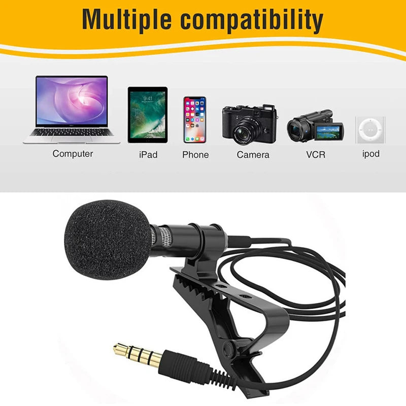 1 peça 3M Professionals Microfone de áudio automotivo com clipe de 3,5 mm e plugue de microfone estéreo com fio mini microfone externo para rádio DVD automotivo